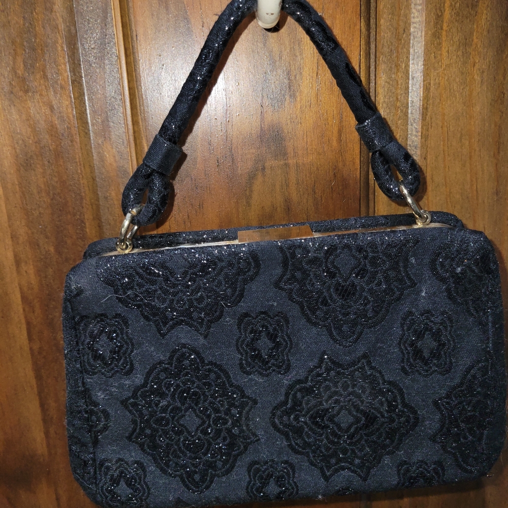 Banana Republic 90s Elegant Black Handbag. EUC - Picture 2 of 11